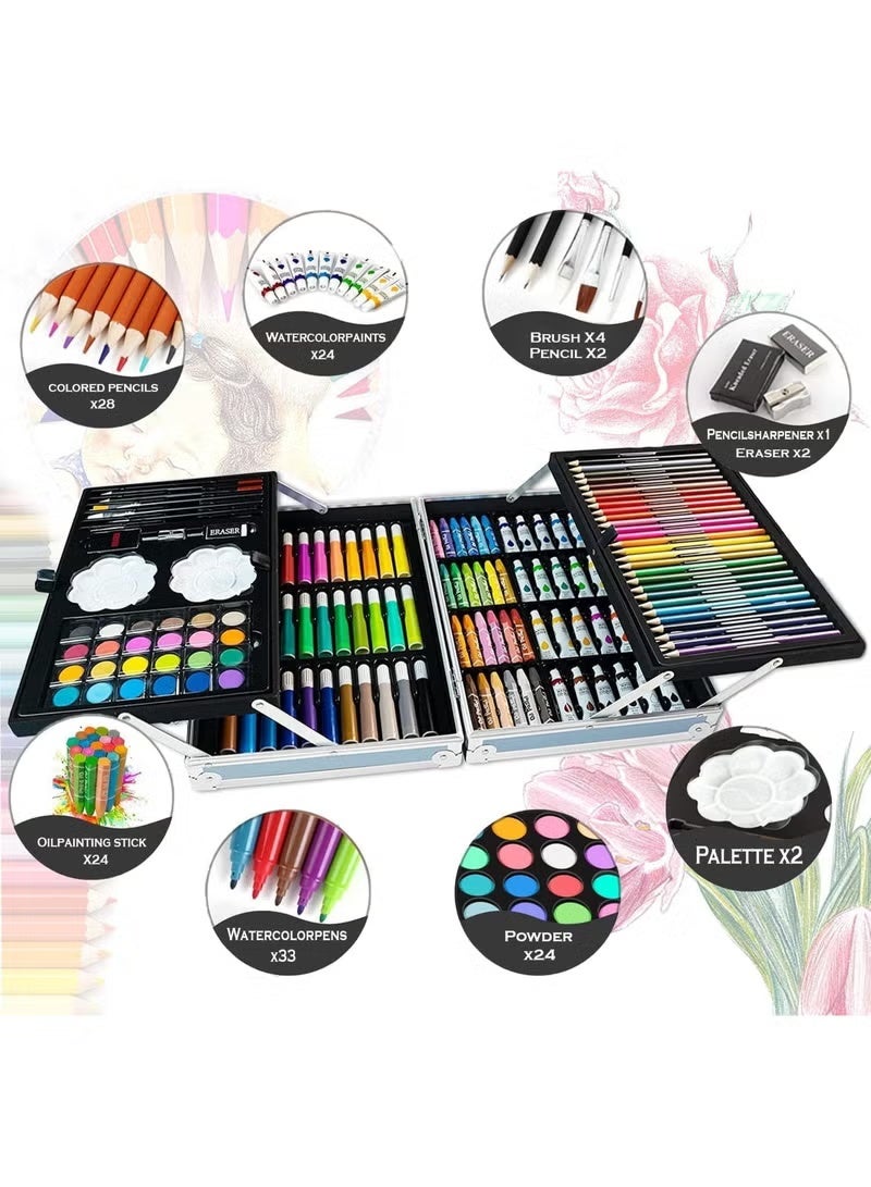 مجموعة من 145 قلم رصاص ملون للرسم والتظليل باستخدام الألوان الزيتية. - Image 2